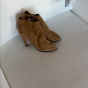 Jimmy choo booties camel suede 4 inch heel